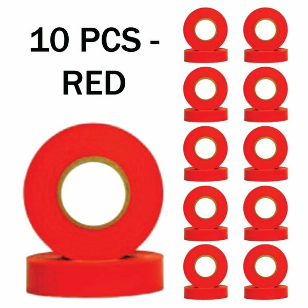 Queens Of Christmas Electrical Tape, Red -10PK ETAPE-RE-10PK